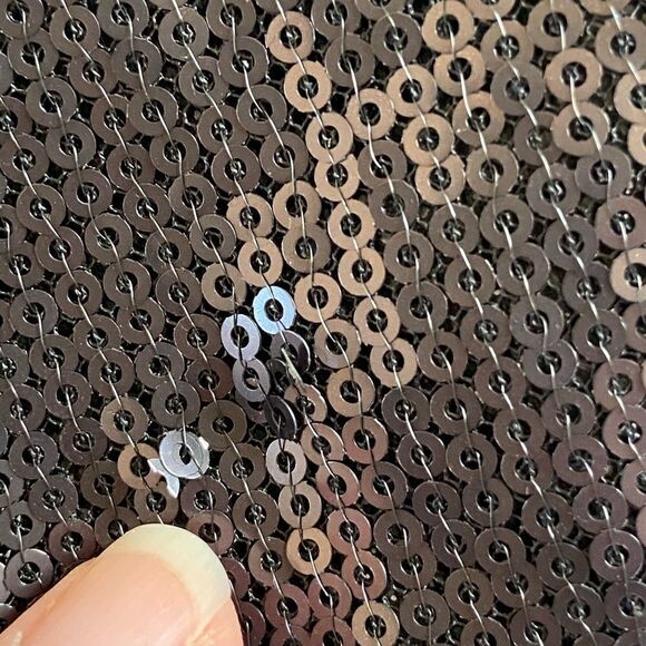 3/$15 Costa Blanca Black Sequin Open Front Blazer S - Picture 7 of 8